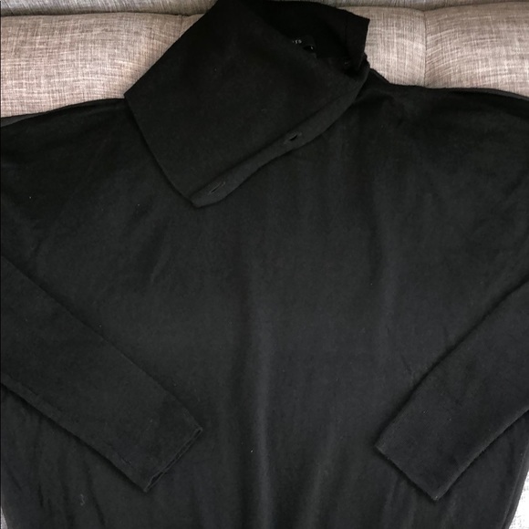 All Saints Black Button Down Turtleneck Sweater M - Picture 8 of 9